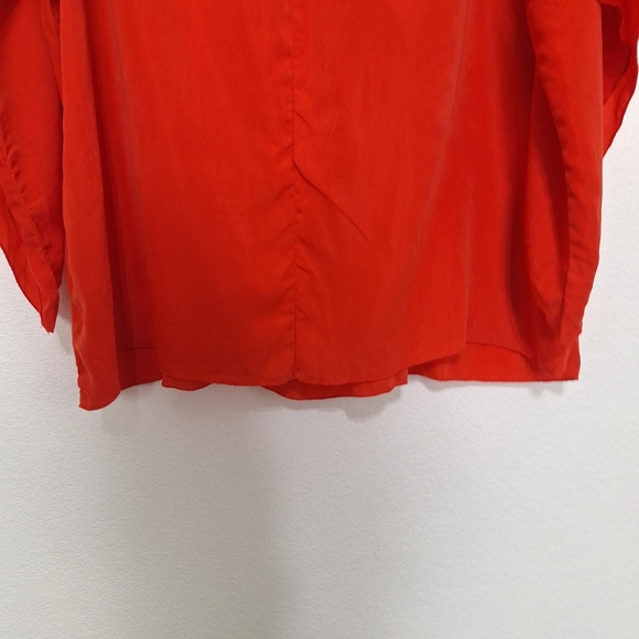 Dots Red Romantic Coquette Kimono Sleeve Cold Shoulder Pullover Blouse Size 3X - Picture 7 of 12